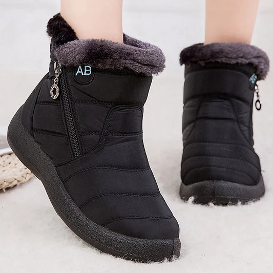 Bota Femenina Impermeable para Invierno, Cálida y Cómoda (a prueba de agua)